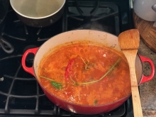 tomato sauce in pot