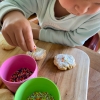 Keep kids busy while using up all those long stored baking ingredients. Butter, sprinkles, flour, icing, frosting, brown bananas are having their moment.