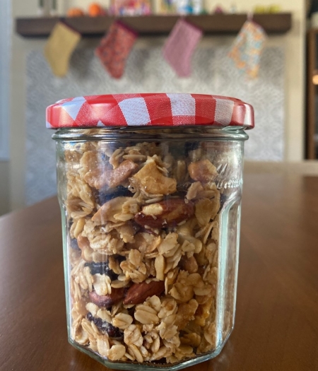 Use up pantry odds and ends to make some delicious granola